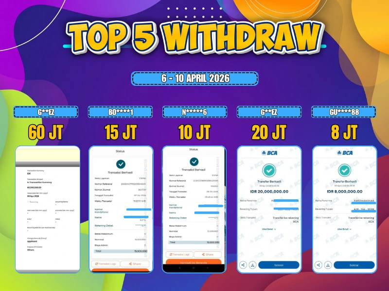 TOP 5 WD 6 - 10 april 2026