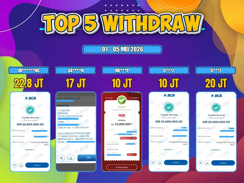 TOP 5 WD 01 Mei - 05 Mei 2026