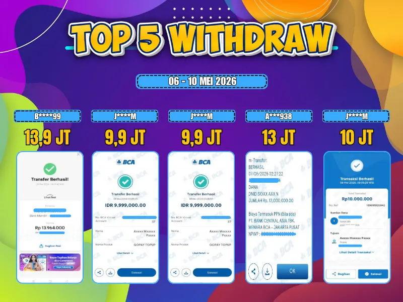 TOP 5 WD 06 Mei - 10 Mei 2026