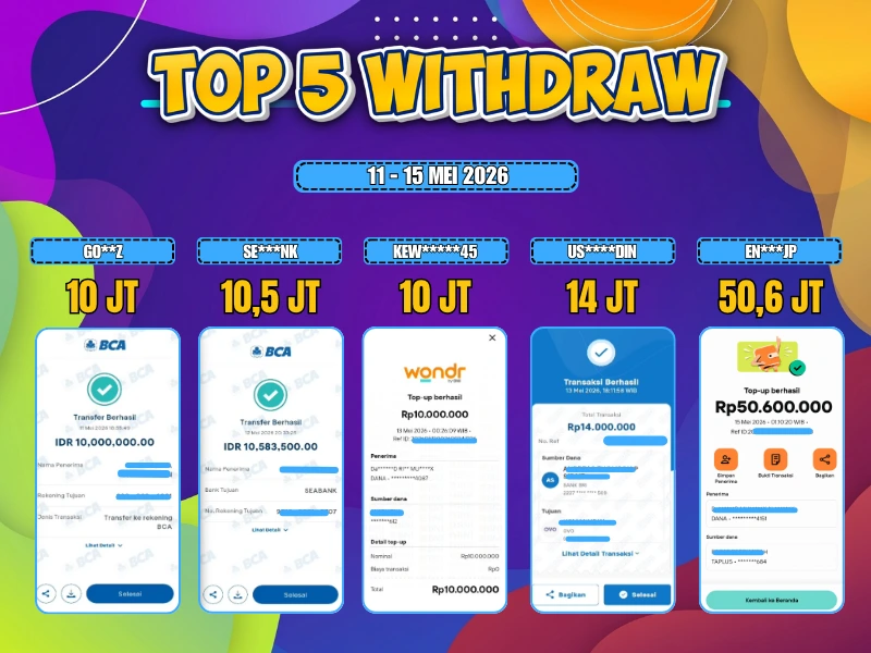 TOP 5 WD 11 MEI - 15 MEI 2026