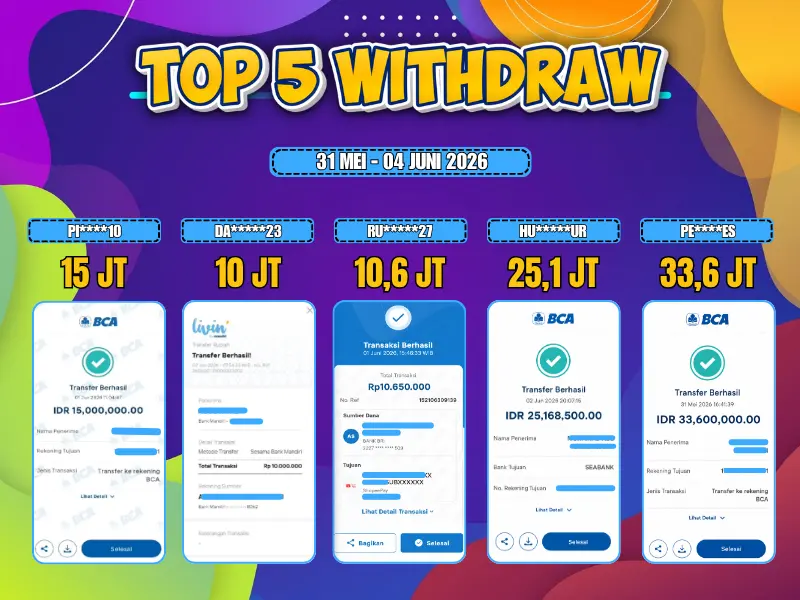 TOP 5 WD 31 MEI - 04 JUNI 2026